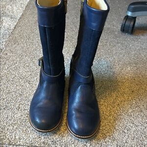 Janie and Jack Midnight Blue Leather Footwear GUC